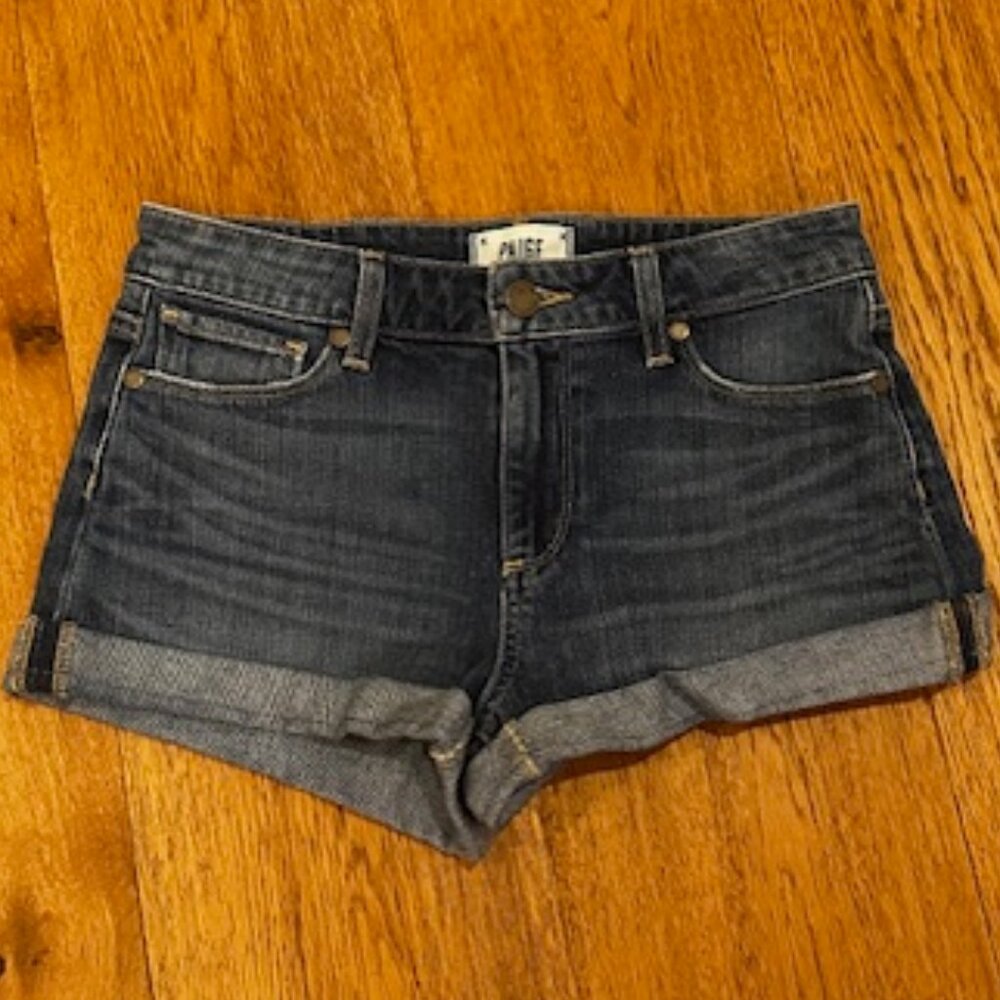 Paige Denim Shorts - Rolled Cuff - Size 25